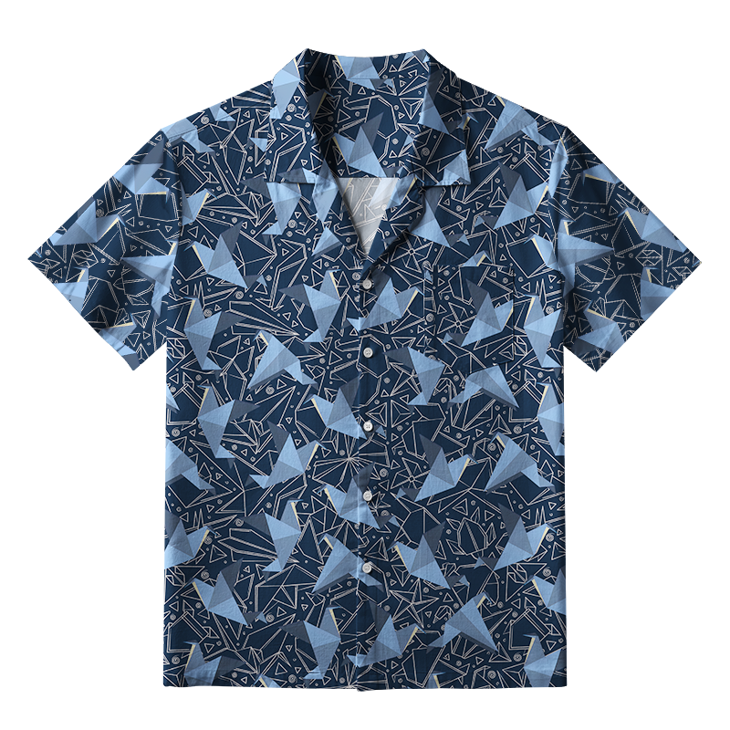 Tokyo-Tiger Japanese Traditional Origami Aloha Hawaiian Shirt