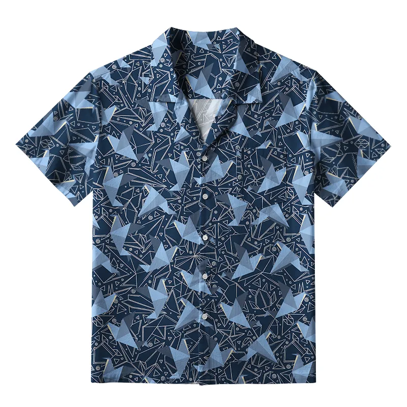 Tokyo-Tiger Japanese Traditional Origami Aloha Hawaiian Shirt Sale