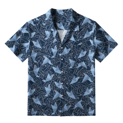 Tokyo-Tiger Japanese Traditional Origami Aloha Hawaiian Shirt