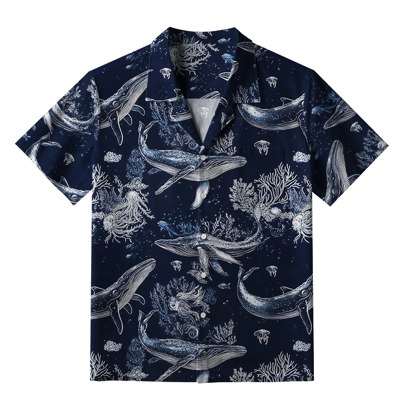 Tokyo-Tiger Deep Sea Whale Aloha Hawaiian Shirt