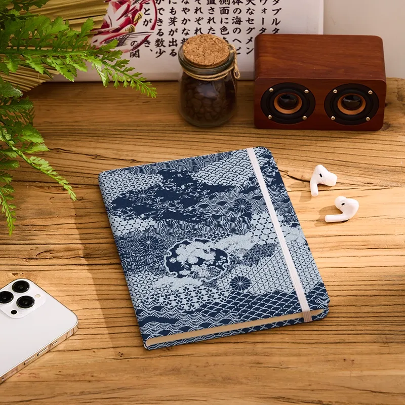 Tokyo-Tiger Elegant Floral Waves Notebook