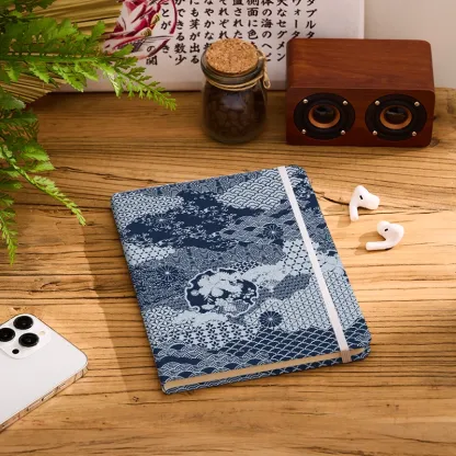 Tokyo-Tiger Elegant Floral Waves Notebook
