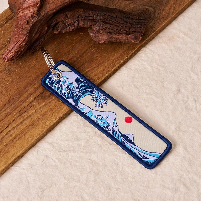 Tokyo-Tiger Japanese Wave Woven Label Keychain Sale – tokyo-tiger