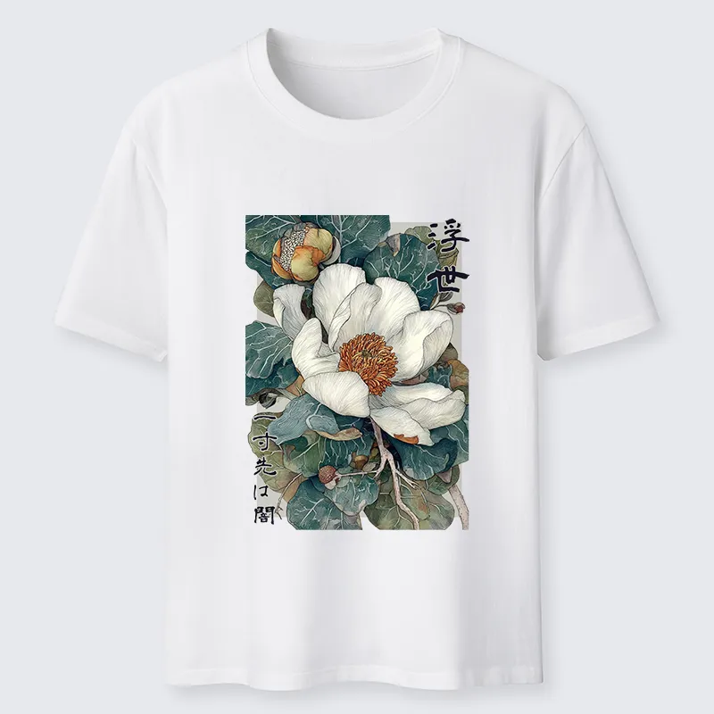 Tokyo-Tiger Ukiyoe Magnolia Flower Poster Classic T-Shirt