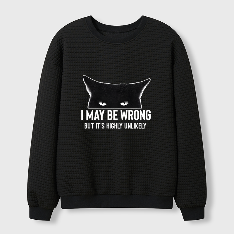 Tokyo-Tiger Cat Can Do No Wrong Waffle Sweatshirt