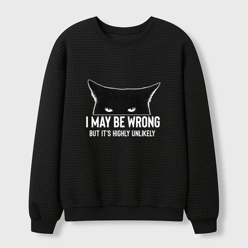 Tokyo-Tiger Cat Can Do No Wrong Waffle Sweatshirt