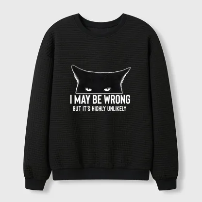 Tokyo-Tiger Cat Can Do No Wrong Waffle Sweatshirt