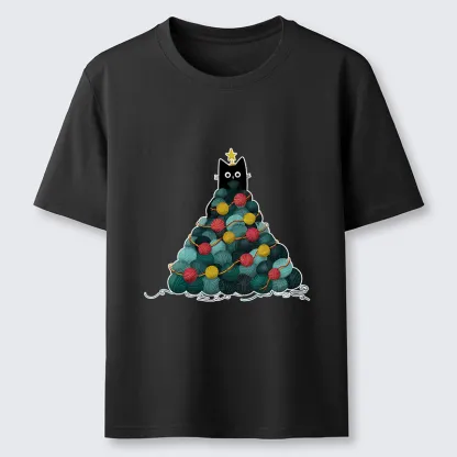 Tokyo-Tiger Yarn Christmas Tree Cat Classic T-Shirt