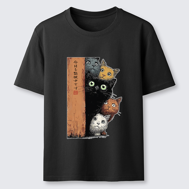 Tokyo-Tiger Five Cats Are Watching You Classic T-Shirt