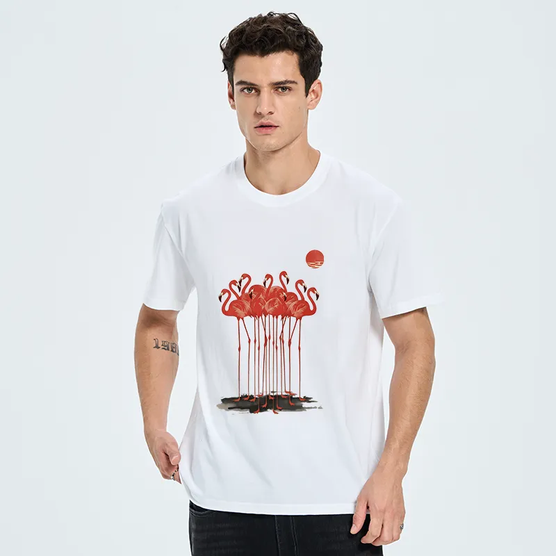 Tokyo-Tiger Flamingos at Dusk Classic T-Shirt