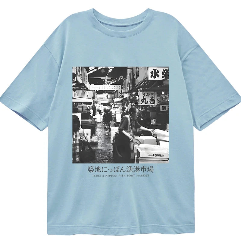 Tokyo-Tiger Tsukiji Fish Market Photo Classic T-Shirt