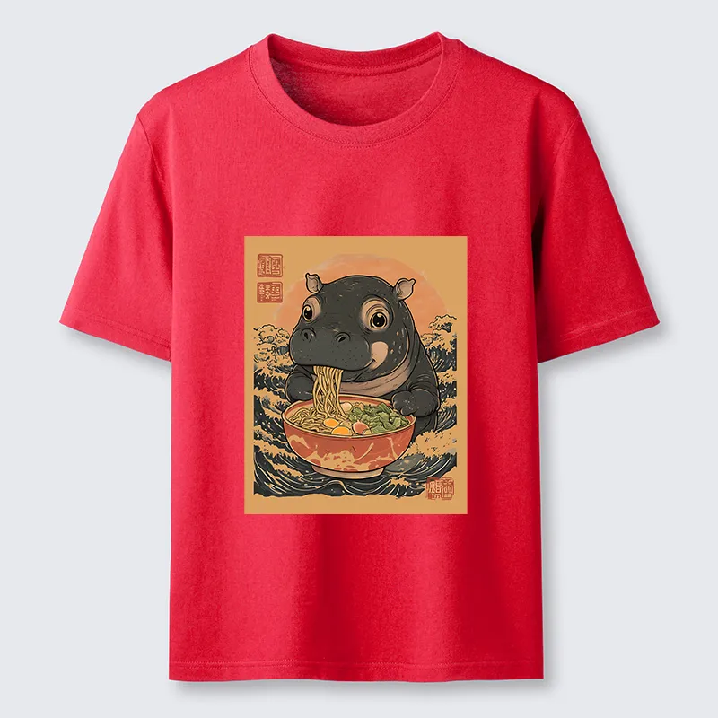 Tokyo-Tiger Moo Deng Eat Ramen Classic T-Shirt