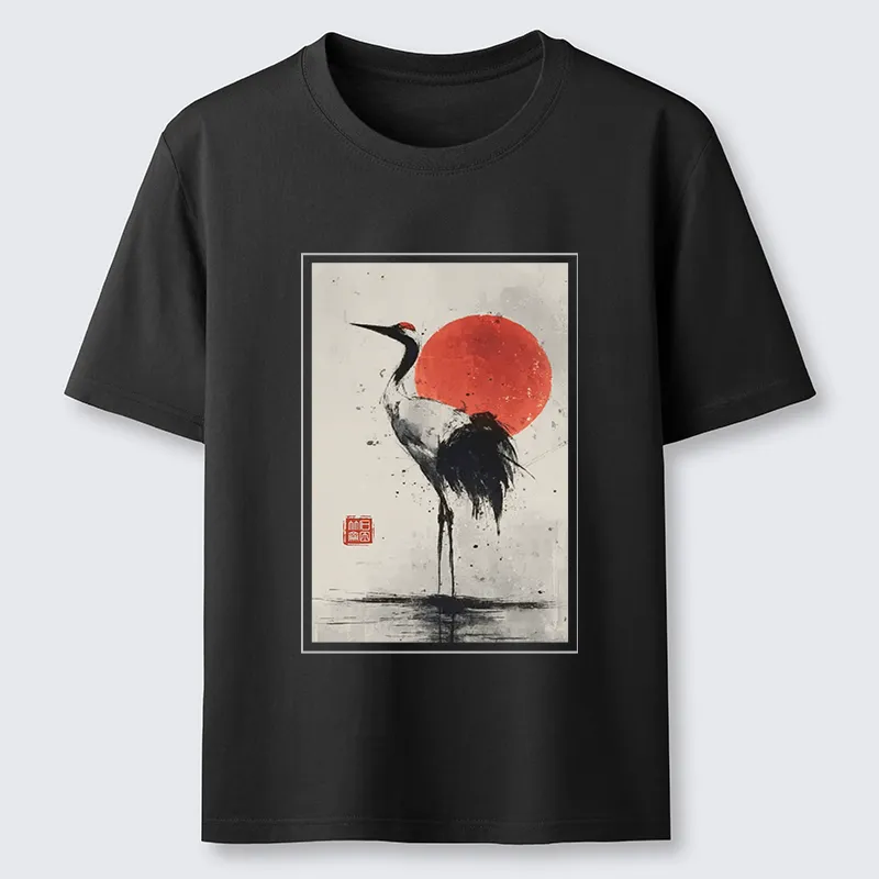 Tokyo-Tiger Retro Japanese Red-crowned Crane Classic T-Shirt