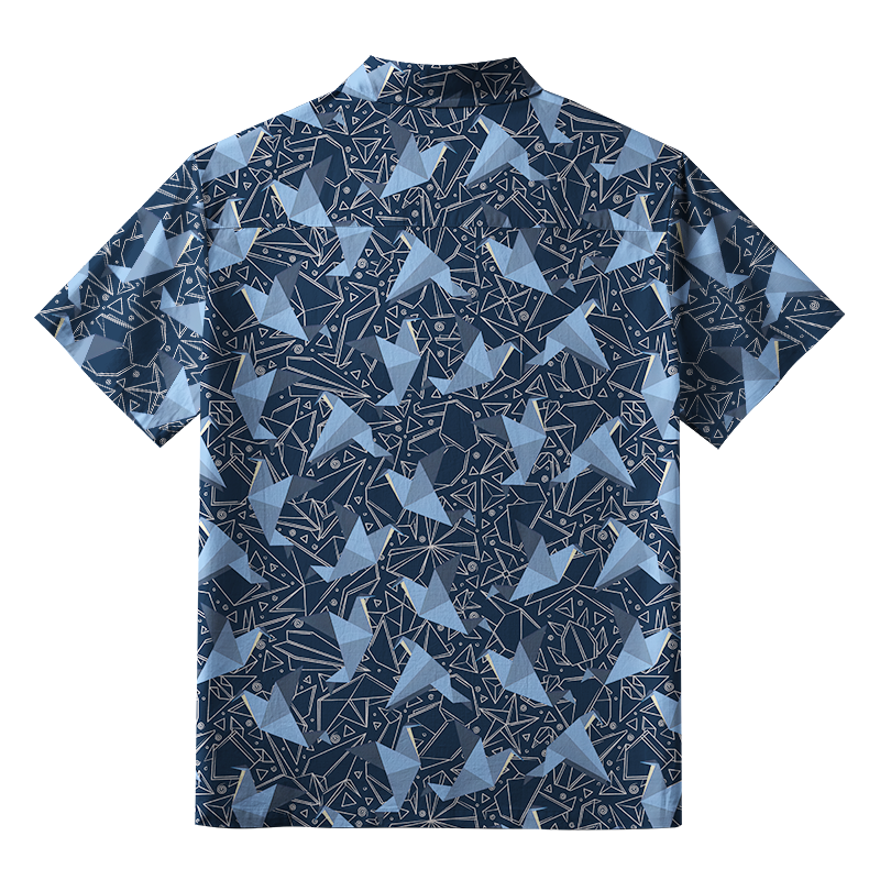 Tokyo-Tiger Japanese Traditional Origami Button-up Shirt