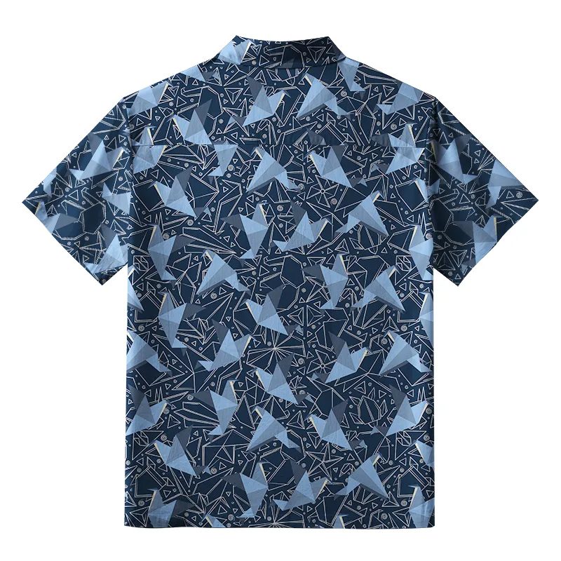 Tokyo-Tiger Japanese Traditional Origami Aloha Hawaiian Shirt
