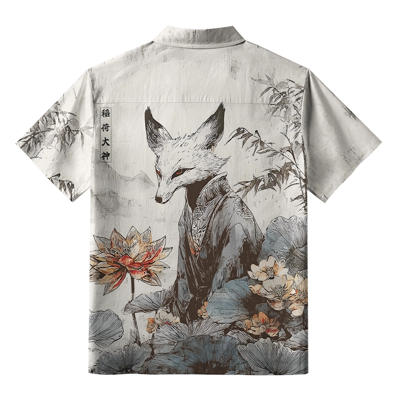 Tokyo-Tiger Guardian Of The Lotus Realm Button-up Shirt