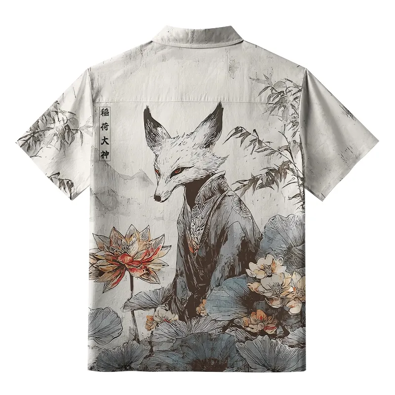 Tokyo-Tiger Guardian Of The Lotus Realm Button-up Shirt