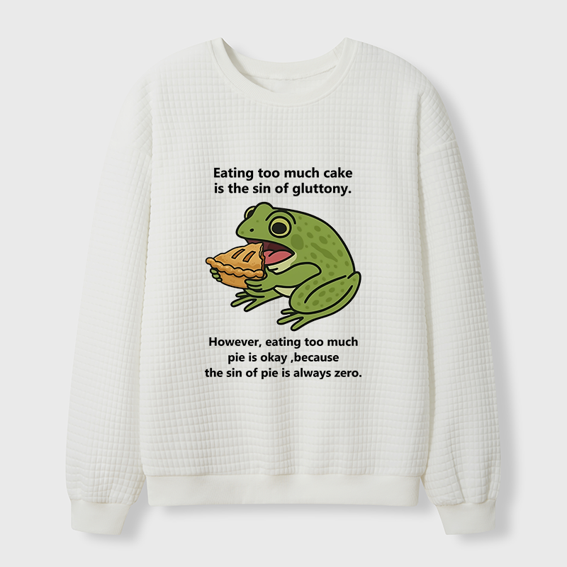 Tokyo-Tiger Sin Of Pie Is Always Zero Waffle Sweatshirt