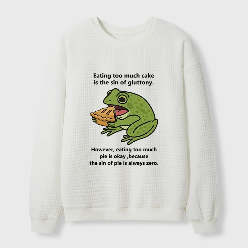 Tokyo-Tiger Sin Of Pie Is Always Zero Waffle Sweatshirt