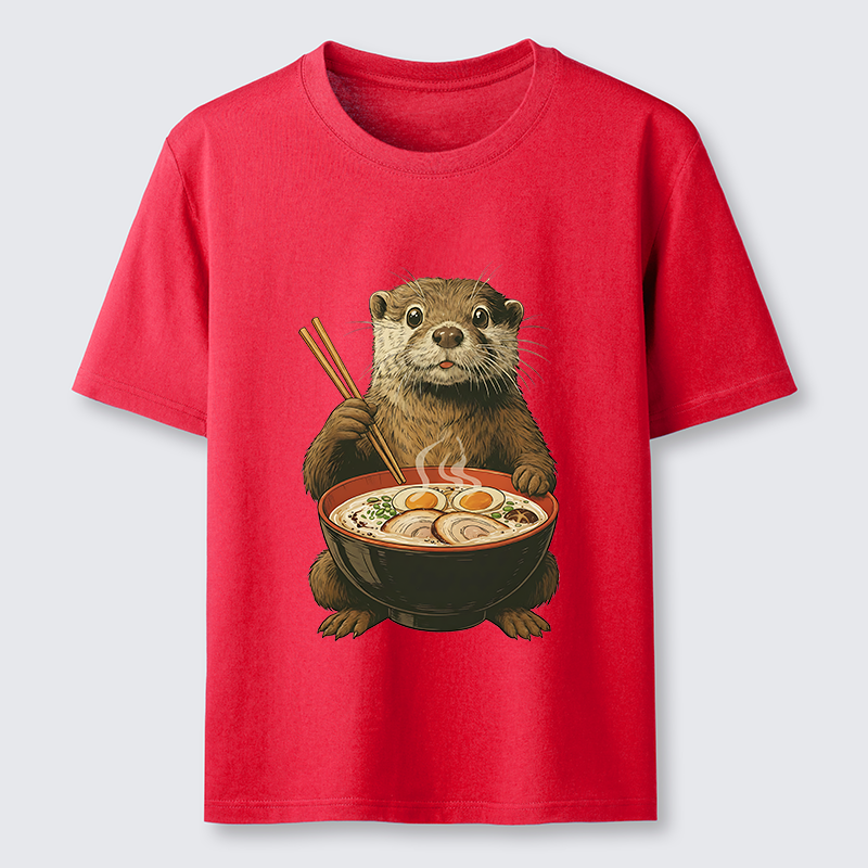 Tokyo-Tiger Japanese Otter Eating Ramen Classic T-Shirt