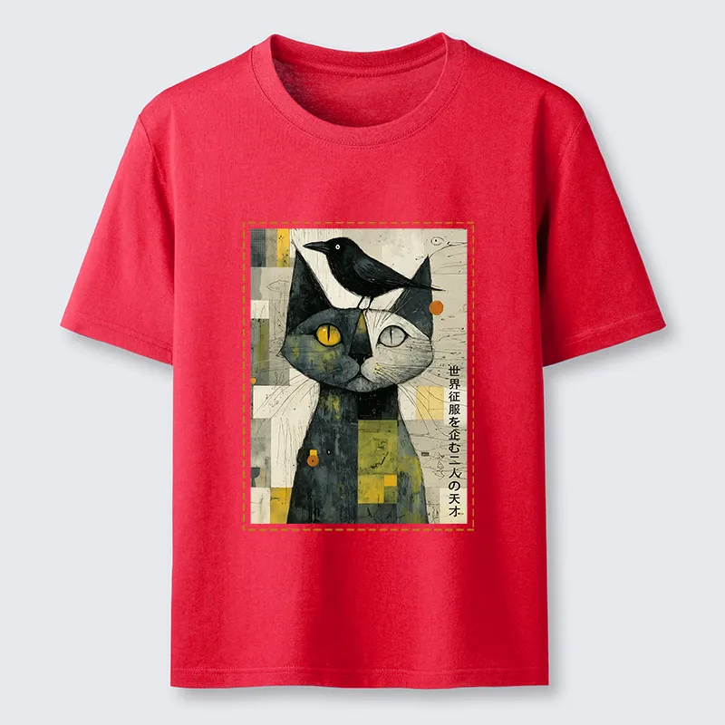 Tokyo-Tiger The Cat And The Crow Are Planning To Rule The World Classic T-Shirt