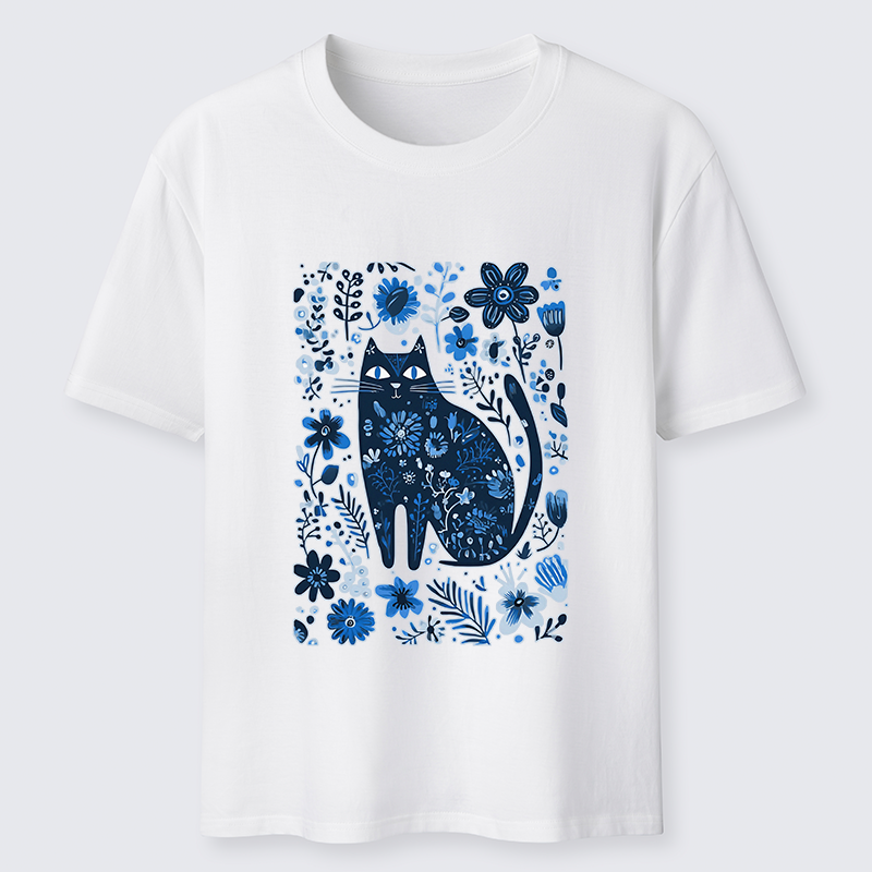 Tokyo-Tiger A Cat Among Flowers Classic T-Shirt