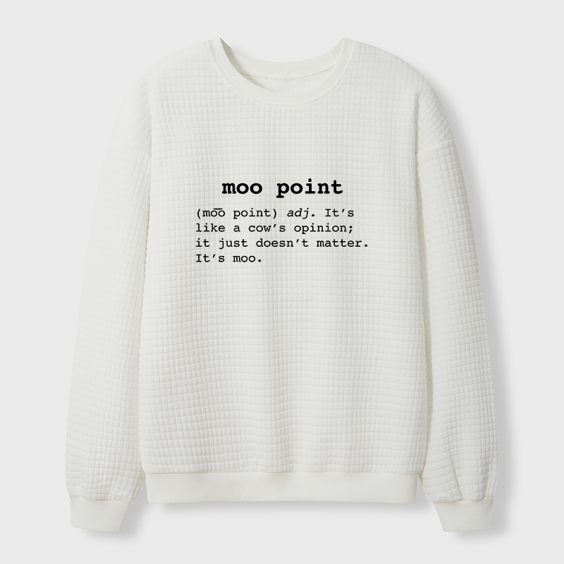 Tokyo-Tiger Moo Point Waffle Sweatshirt