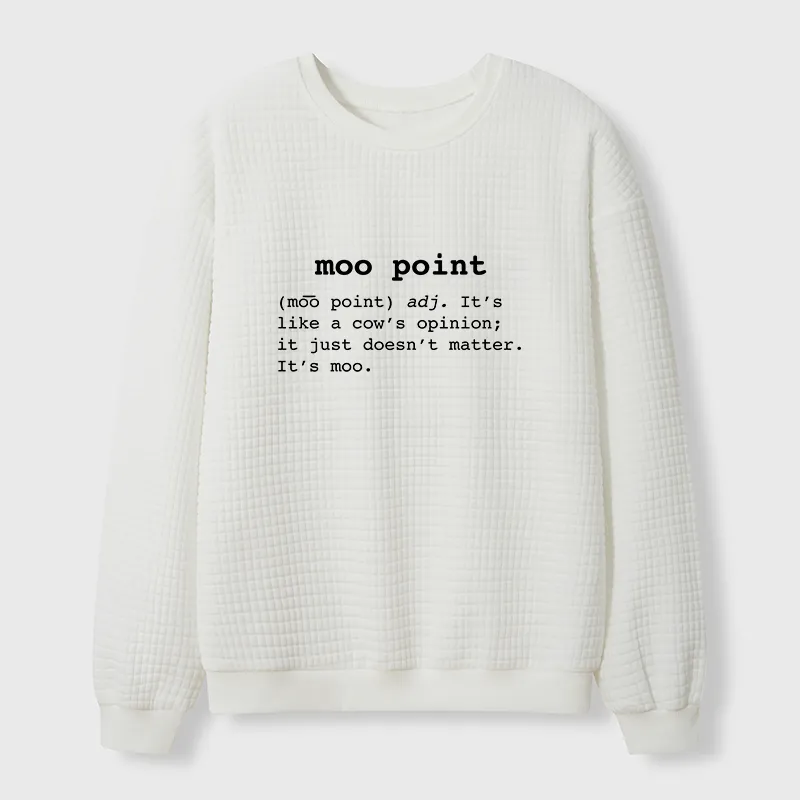 Tokyo-Tiger Moo Point Waffle Sweatshirt