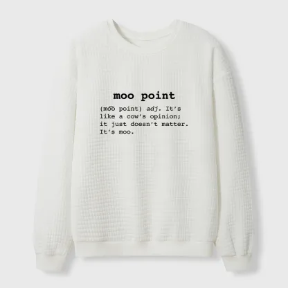 Tokyo-Tiger Moo Point Waffle Sweatshirt