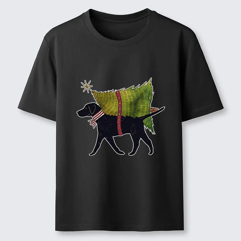 Tokyo-Tiger Dog Carrying Christmas Tree Classic T-Shirt