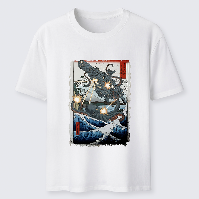Tokyo-Tiger Octopus VS Spaceship Classic T-Shirt