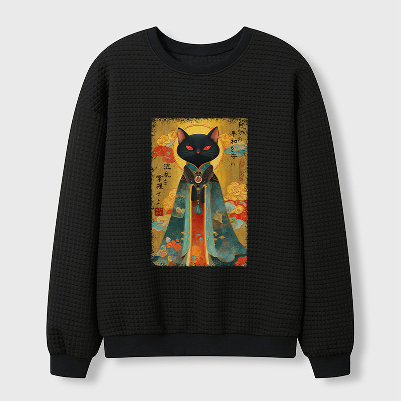 Tokyo-Tiger Master Your Chaos, Protect Your Peace Waffle Sweatshirt