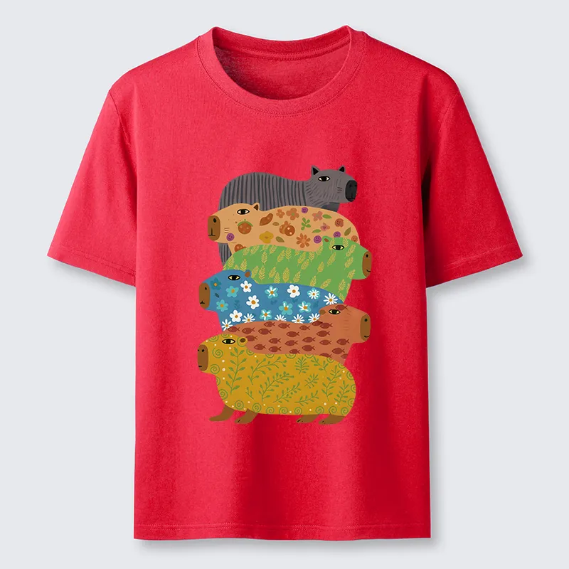 Tokyo-Tiger Colorful Capybaras Classic T-Shirt