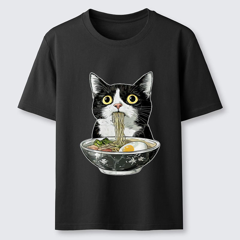 Tokyo-Tiger Cute Cat Eating Japan Ramen Classic T-Shirt