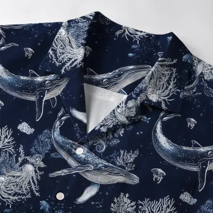Tokyo-Tiger Deep Sea Whale Aloha Hawaiian Shirt