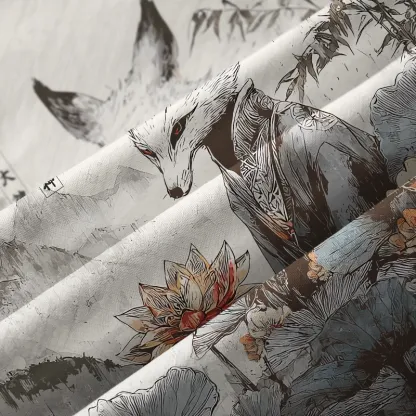 Tokyo-Tiger Guardian Of The Lotus Realm Button-up Shirt