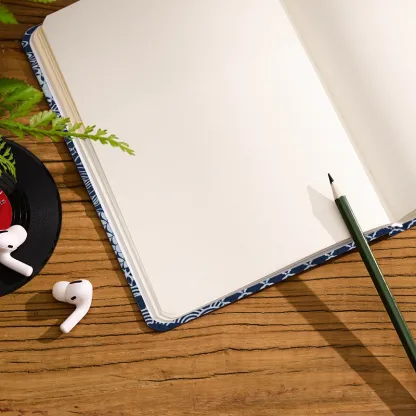 Tokyo-Tiger Elegant Floral Waves Notebook