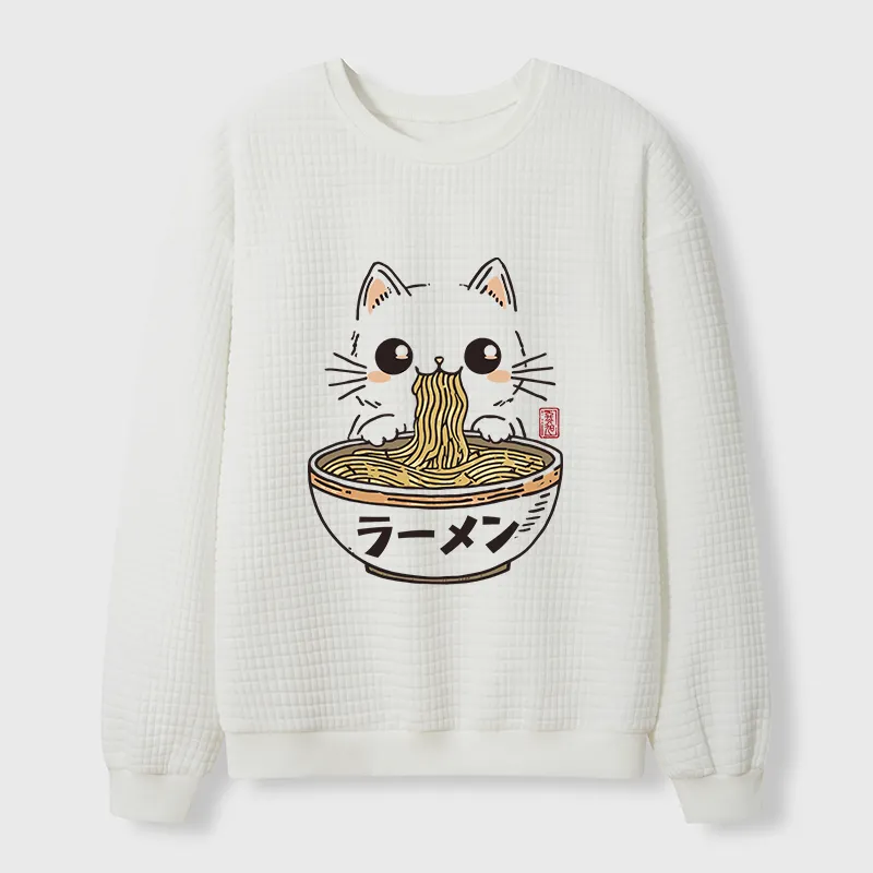 Tokyo-Tiger Purramen Time Waffle Sweatshirt