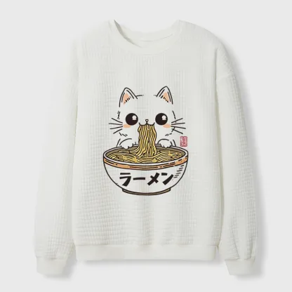 Tokyo-Tiger Purramen Time Waffle Sweatshirt