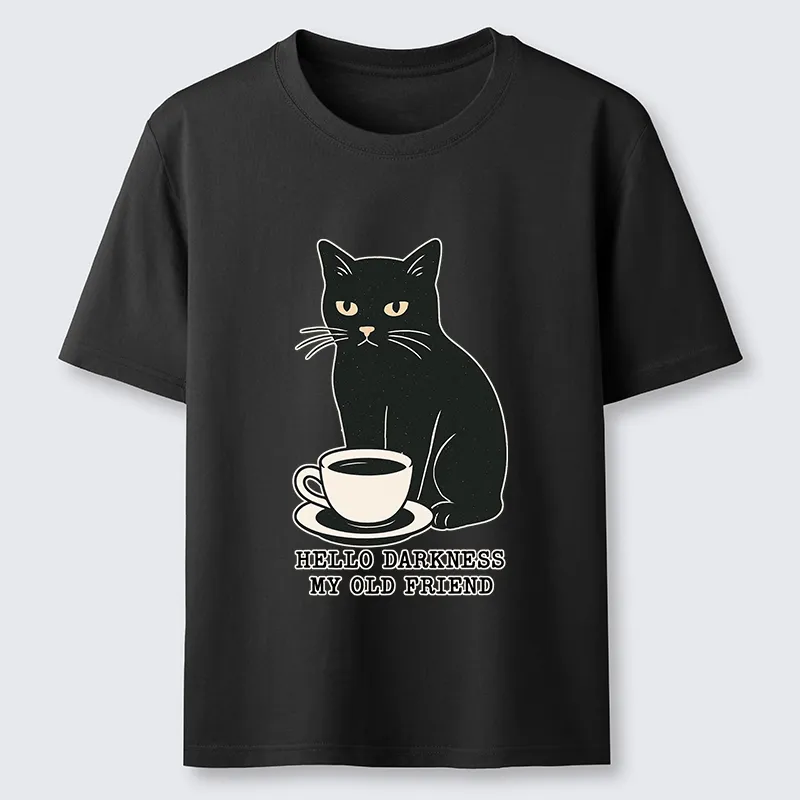 Tokyo-Tiger Black Cat Drinking Coffee Classic T-Shirt