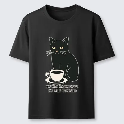 Tokyo-Tiger Black Cat Drinking Coffee Classic T-Shirt