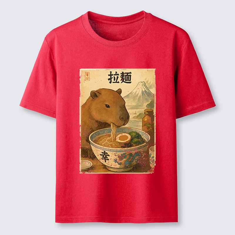 Tokyo-Tiger Capybara Eating Japan Ramen Classic T-Shirt