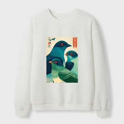Tokyo-Tiger Petrels Of The Painted Sea Waffle Sweatshirt