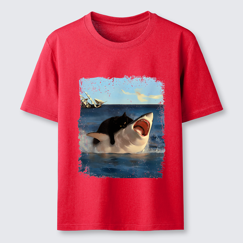Tokyo-Tiger Cat Bites Shark Classic T-Shirt