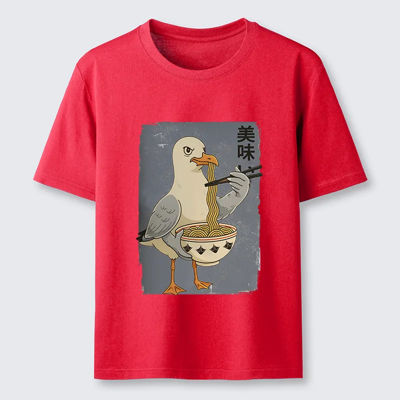 Tokyo-Tiger Pigeons Eating Ramen Classic T-Shirt