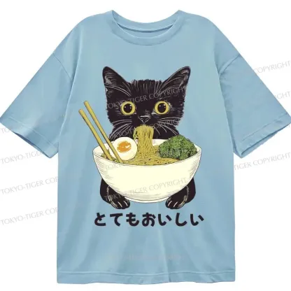 Tokyo-Tiger Ramen Lover Cute Cat Classic T-Shirt