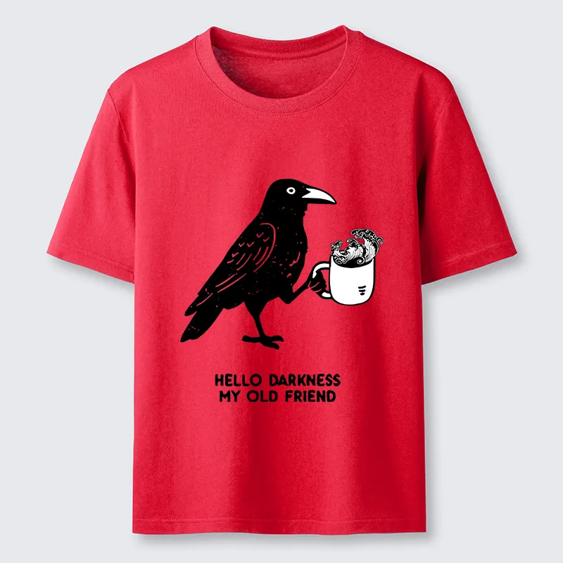 Tokyo-Tiger Crow Drinking Black Coffee Funny Classic T-Shirt
