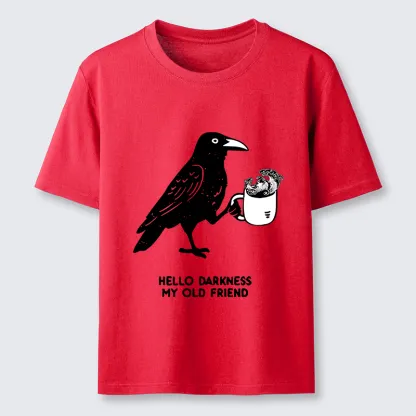 Tokyo-Tiger Crow Drinking Black Coffee Funny Classic T-Shirt