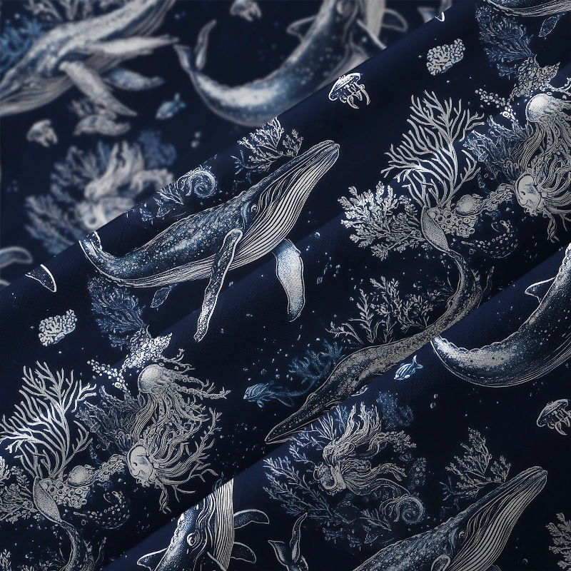 Tokyo-Tiger Deep Sea Whale Button-up Shirt