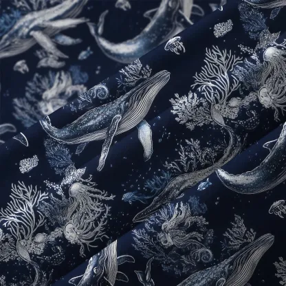 Tokyo-Tiger Deep Sea Whale Button-up Shirt